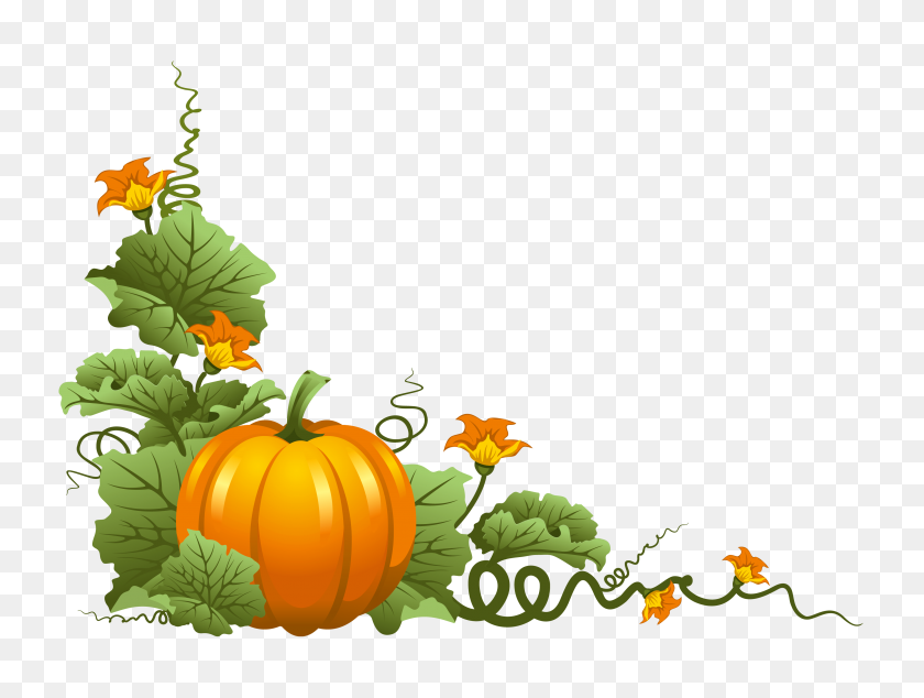 3554x2619 Pumpkin Fall Clipart Banner Thanksgiving Pictures - Fall Banner Clip Art