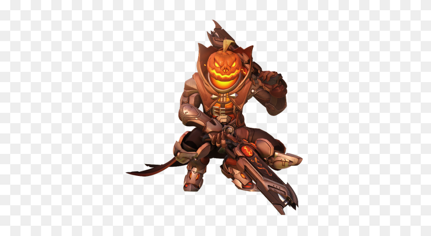 367x400 Pumpkin Reaperfrom Best Overwatch Halloween Skins List - Reaper Overwatch PNG