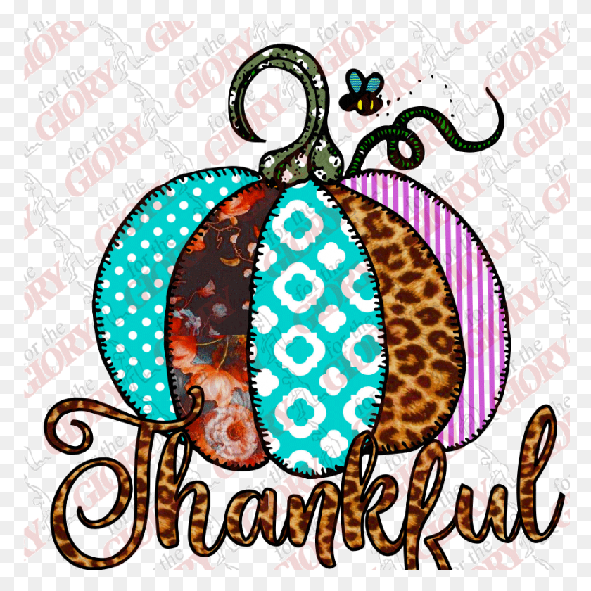 864x864 Pumpkin Thankful Png For The Glory Apparel, Llc - Thankful PNG
