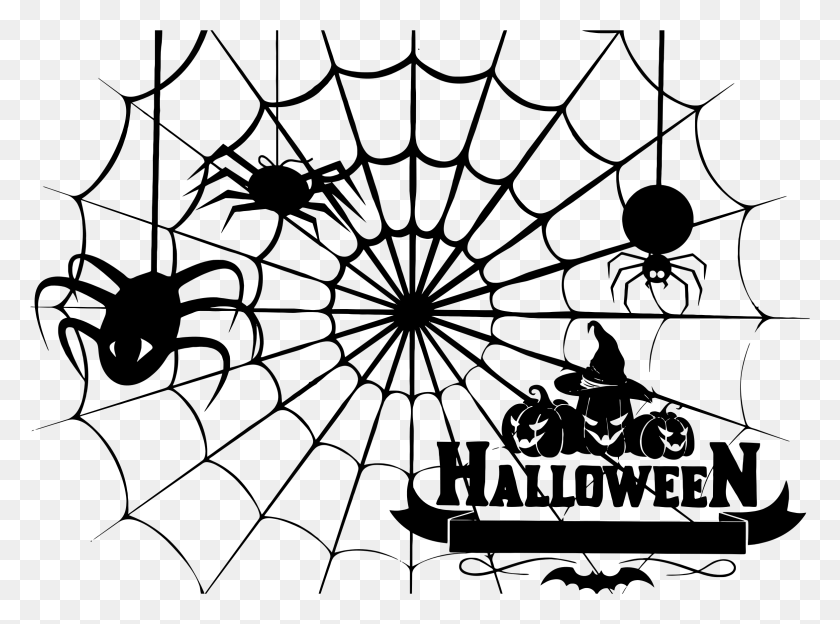 2348x1698 Pumpkins And Spider Web Clipart Clip Art Images - Pumpkins Black And White Clipart