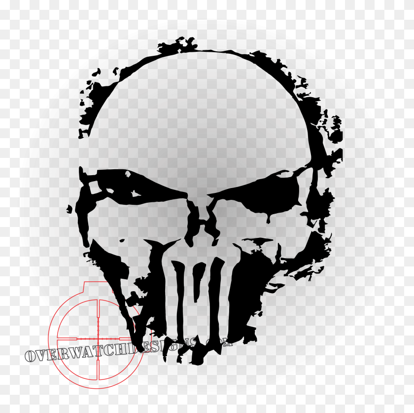 2401x2393 Punisher Skull Edición De Pintura En Aerosol - Punisher Logo Png