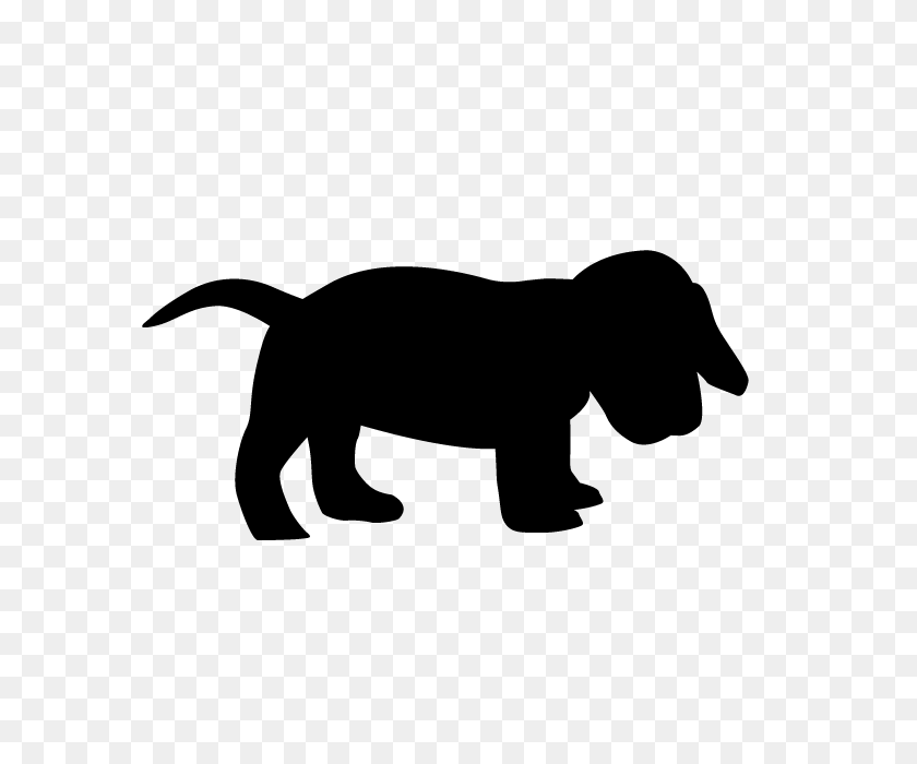 640x640 Cachorro Animal Silueta Ilustraciones Gratis - Dachshund Clipart Blanco Y Negro
