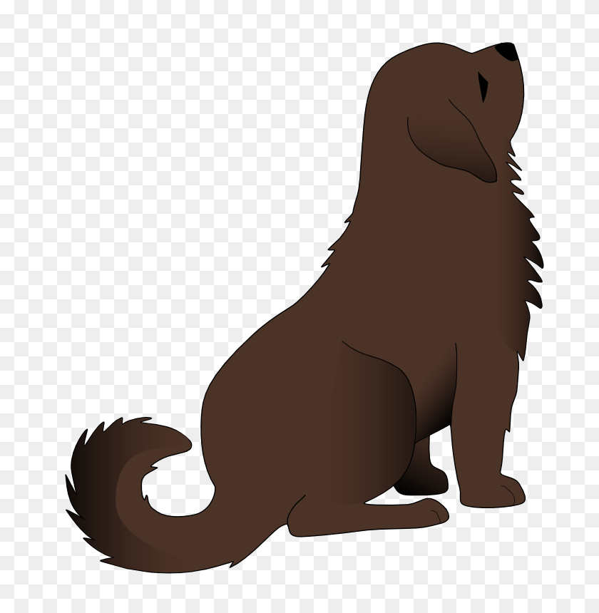 738x800 Puppy Clipart Brown Dog - Labradoodle Clipart