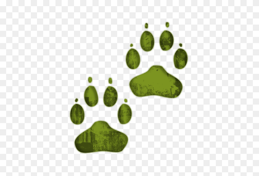 512x512 Puppy Clipart Green - Puppy Paw Clipart