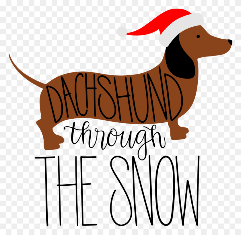 1024x999 Puppy Dog Breed Dachshund Clip Art Snow - Dog Love Clipart