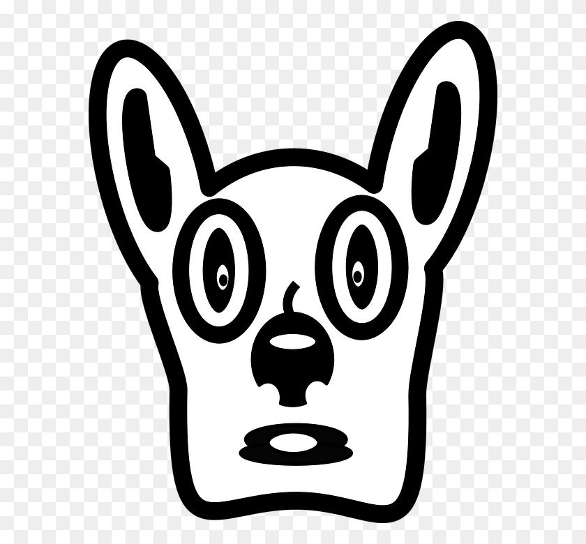 586x720 Puppy Face Clipart Black And White Clip Art Images - Shocked Face Clipart
