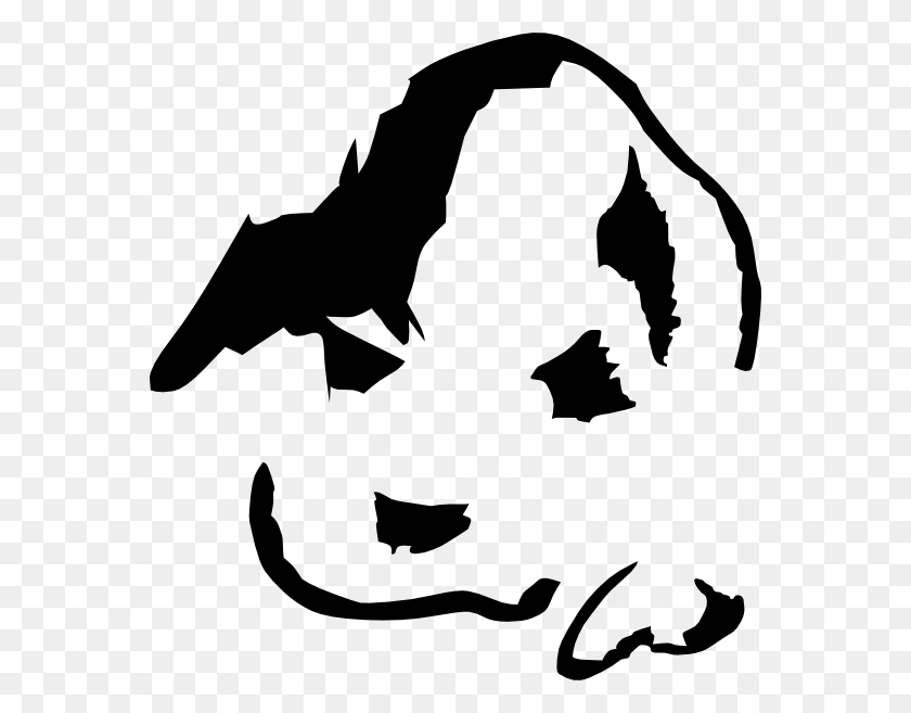 564x597 Puppy Face Lineart Clip Art - Puppy Clipart