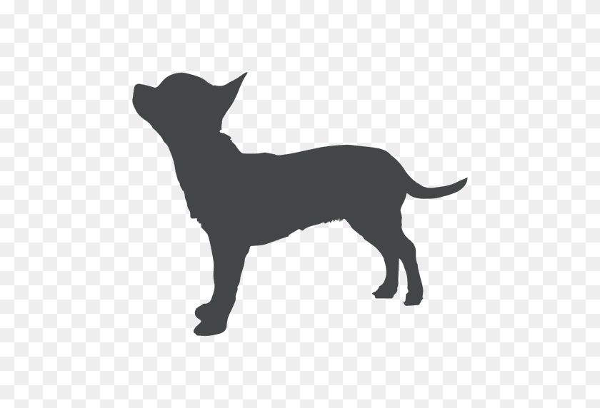 512x512 Puppy Silhouette Posing Howling - Puppy PNG