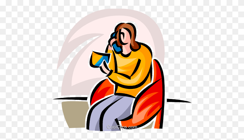 480x425 Purchasing Via Telephone With Credit Royalty Free Vector Clip Art - Credit Clipart