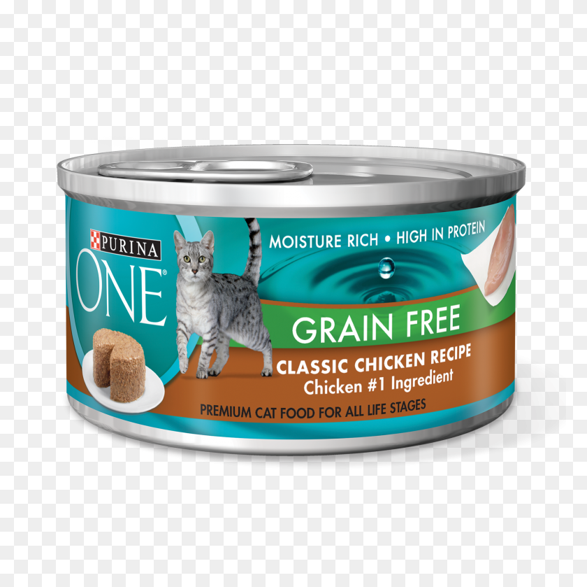 2000x2000 Purina One Grain Free Classic Pate Chicken Recipe Wet Cat Food - Kittens PNG