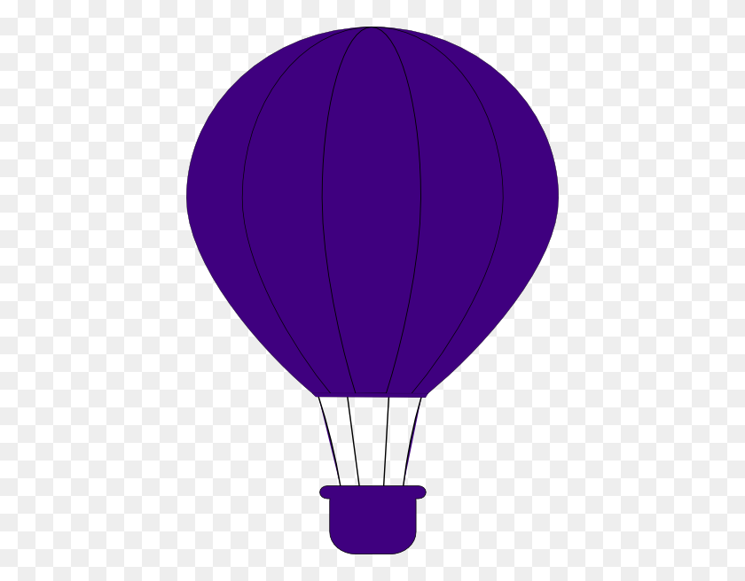 420x596 Purple Air Balloon Clip Art - Purple Balloon Clipart