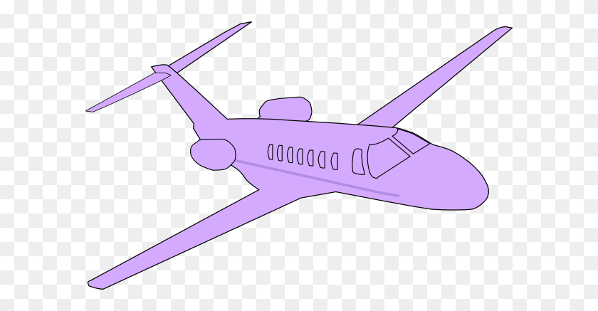 600x377 Фиолетовый Самолет Картинки - Самолет Взлетает Клипарт