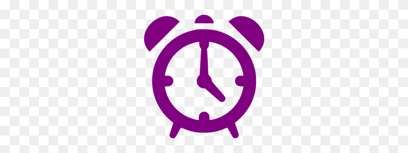 256x256 Púrpura Icono De Reloj De Alarma - Reloj De Alarma Png