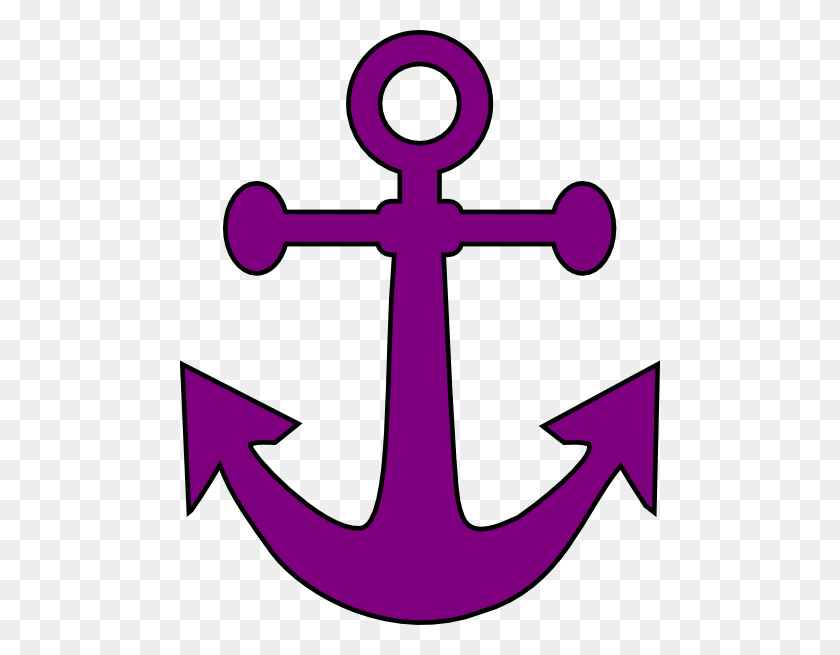 480x595 Purple Anchor Clip Art - Anchor Clipart Transparent