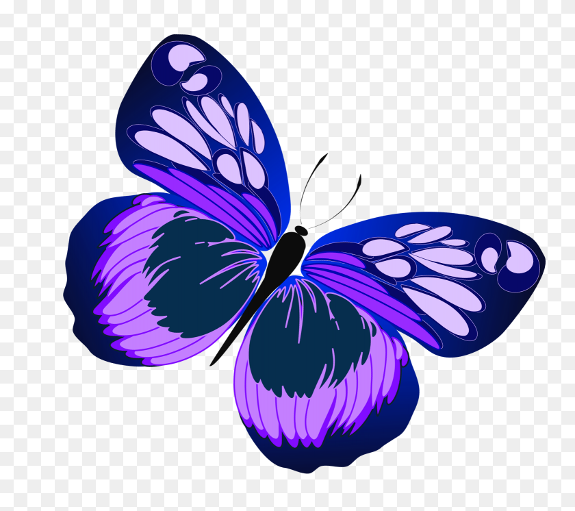 1559x1372 Фиолетовые И Синие Бабочки Клипарт Картинки - Фиолетовая Лента Клипарт