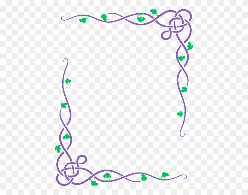 468x600 Purple And Green Vines Clip Arts Download - PNG Vines