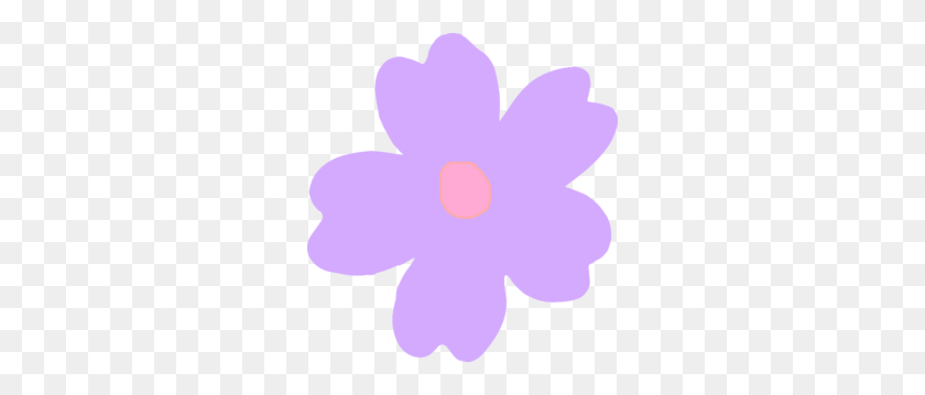 282x299 Purple And Pink Flower Clip Art - Purple Flower PNG