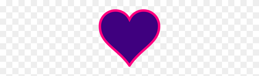 200x186 Фиолетовое И Розовое Сердце Png Клипарт Для Интернета - Маленькое Сердце Png