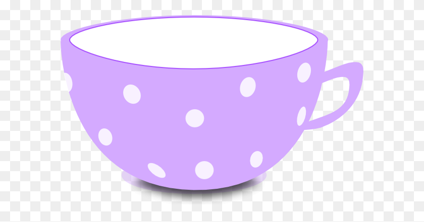 600x381 Purple And White Clip Art - Tea Cup Clipart
