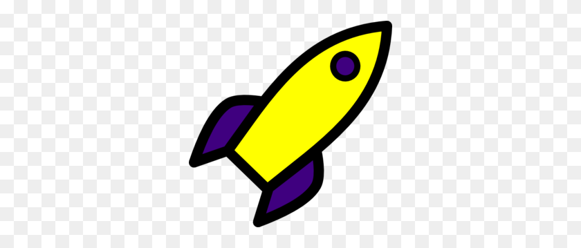 294x299 Purple And Yellow Rocket Clip Art - Rocket Clipart PNG