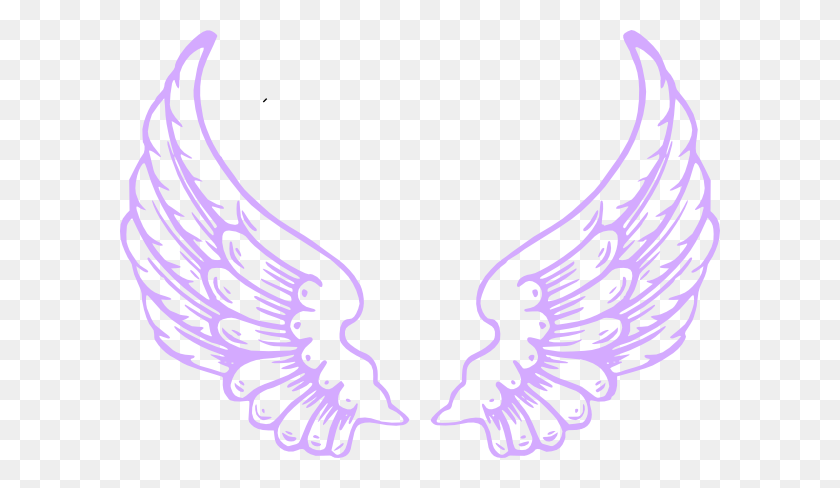 600x428 Purple Angel Wings Clip Art - Guardian Angel Clipart