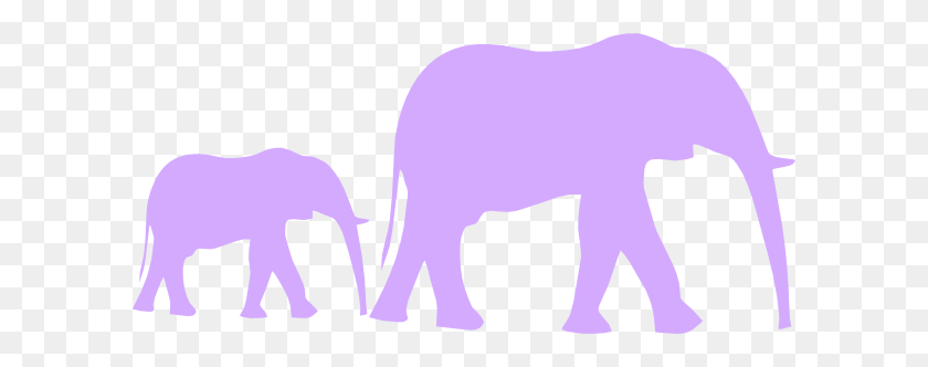 600x272 Фиолетовый Детский Душ Слон Мама И Ребенок Картинки - Слон Клипарт Детский Душ