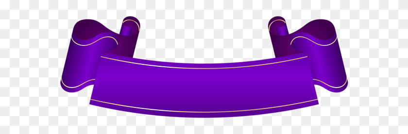 600x217 Purple Banner Transparent Clip Art Clip Art Banner - Sash Clipart