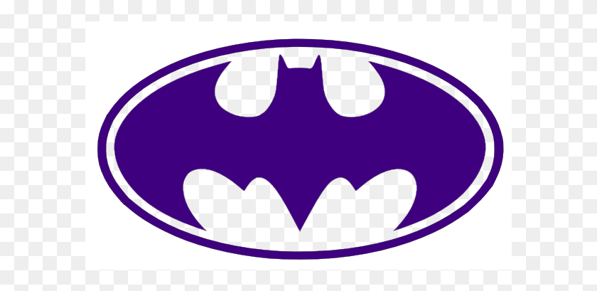 600x349 Purple Batman Logo Clip Art - Batman Symbol Clipart