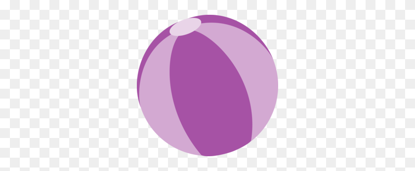 286x287 Фиолетовый Пляжный Мяч, Пляжная Сцена Для Подвешивания На Стене - Пляжный Мяч Клипарт Png