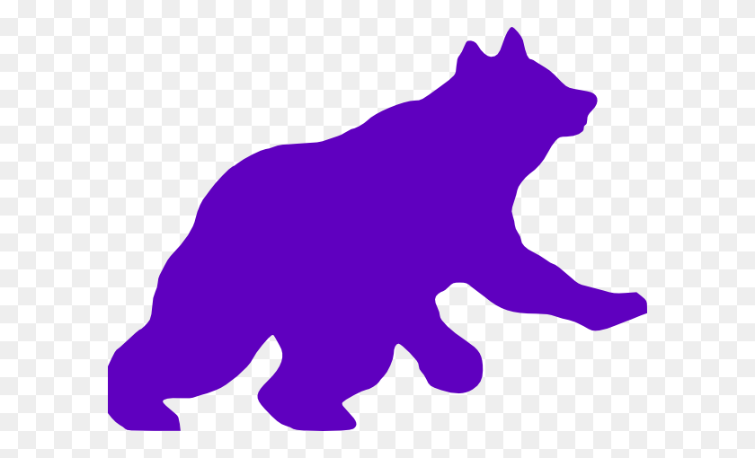 600x450 Purple Bear Png, Clip Art For Web - Bear Paw PNG