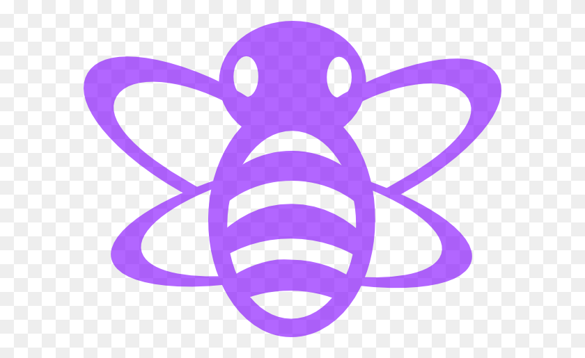 600x455 Purple Bee Clip Art At Clker - Purple Clipart