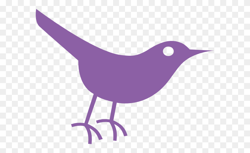 600x456 Purple Bird Clip Art - Spring Bird Clipart