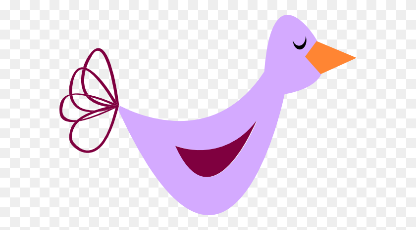 600x406 Purple Bird Clip Art - Tweety Bird Clipart