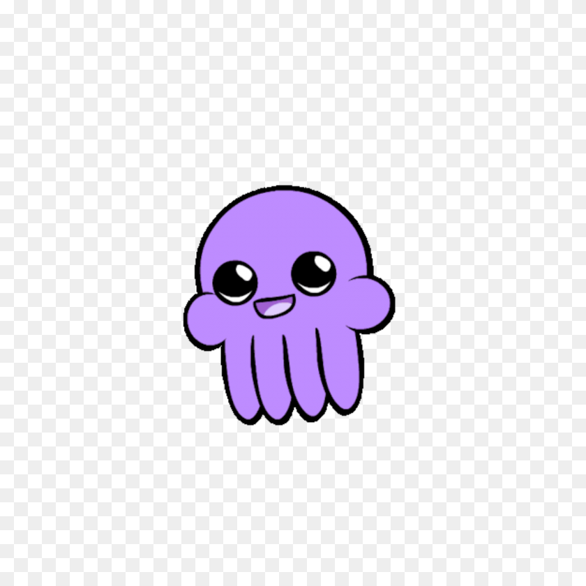 1500x1500 Purple Blue Cute Octopus - Cute Octopus Clipart