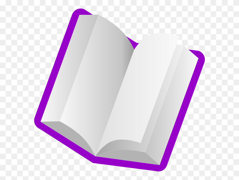 600x573 Фиолетовая Книга Картинки - Книга Png Клипарт
