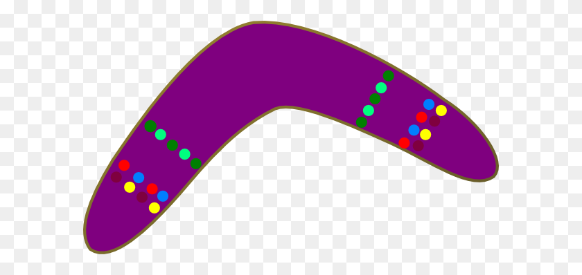 600x338 Purple Boomerang Clip Art - Boomerang PNG