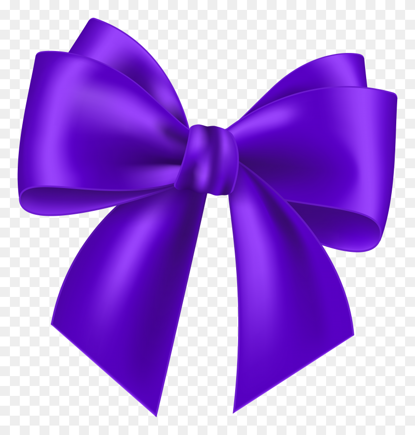 5714x6000 Purple Bow Transparent Clip Art - Purple Bow Clipart