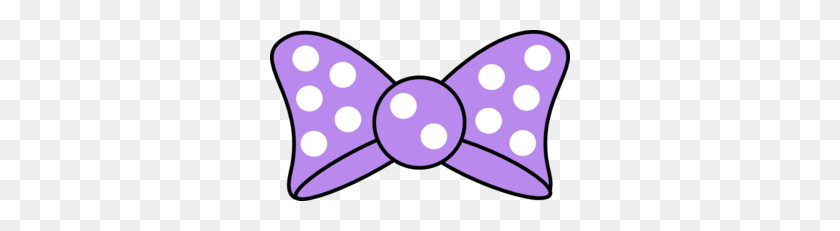 300x171 Коллекция Фиолетовых Бантов - Бантик Минни Маус, Черно-Белый Клипарт