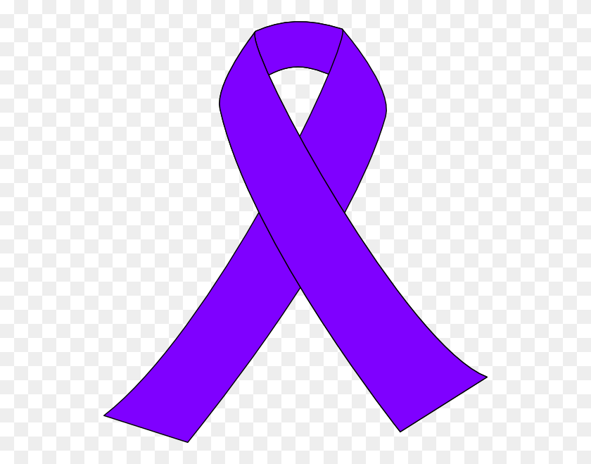 546x599 Purple Breast Cancer Ribbon Clip Art - Cancer Awareness Clipart
