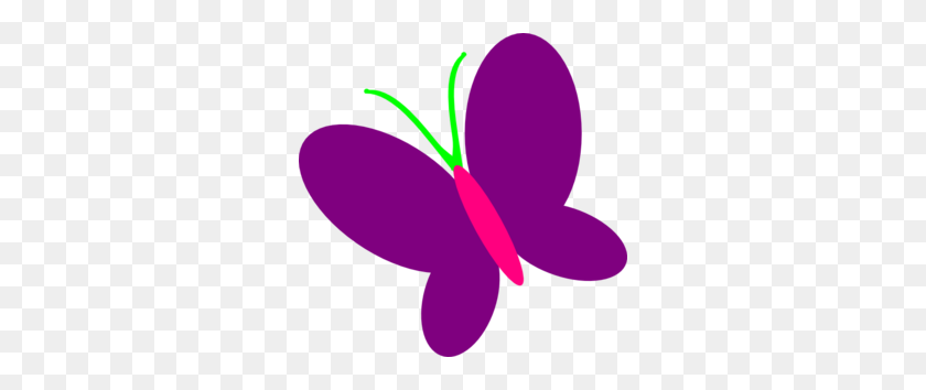 298x294 Фиолетовая Бабочка Клипарт - Фиолетовая Бабочка Png