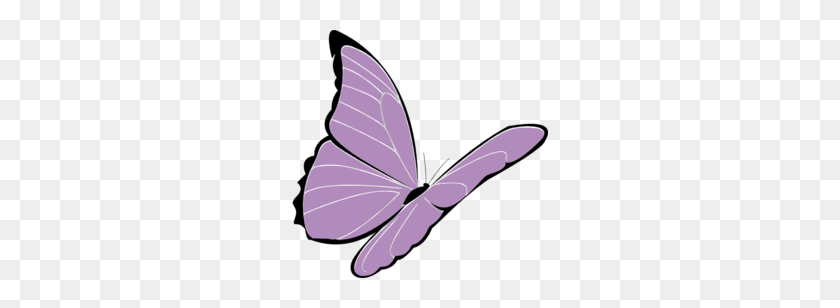 256x248 Фиолетовая Бабочка Клипарт - Фиолетовый Png