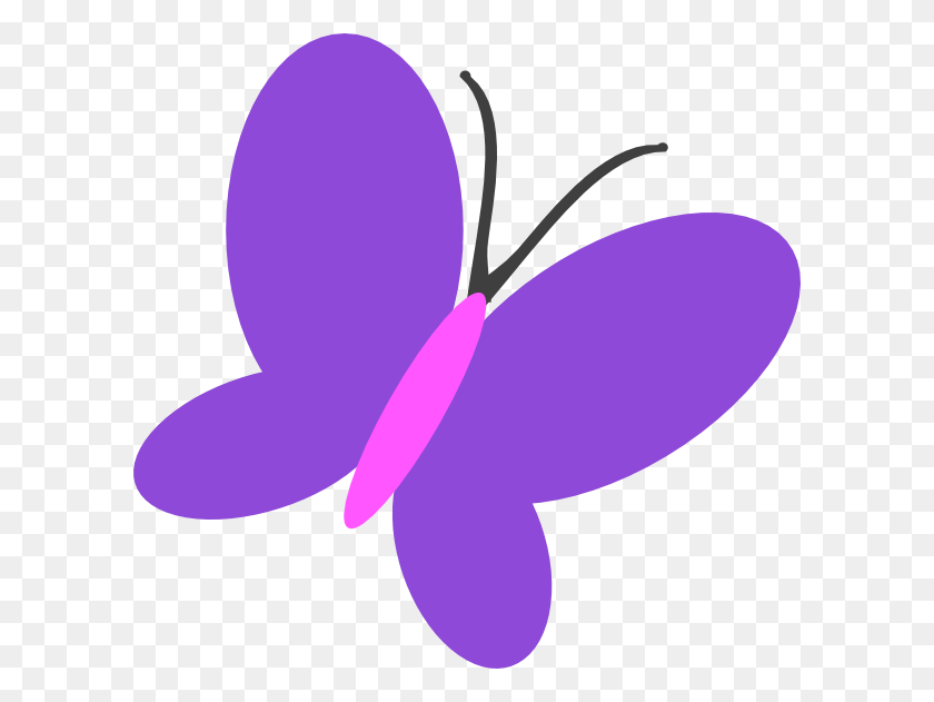 600x571 Purple Butterfly Clipart - Butt Clipart
