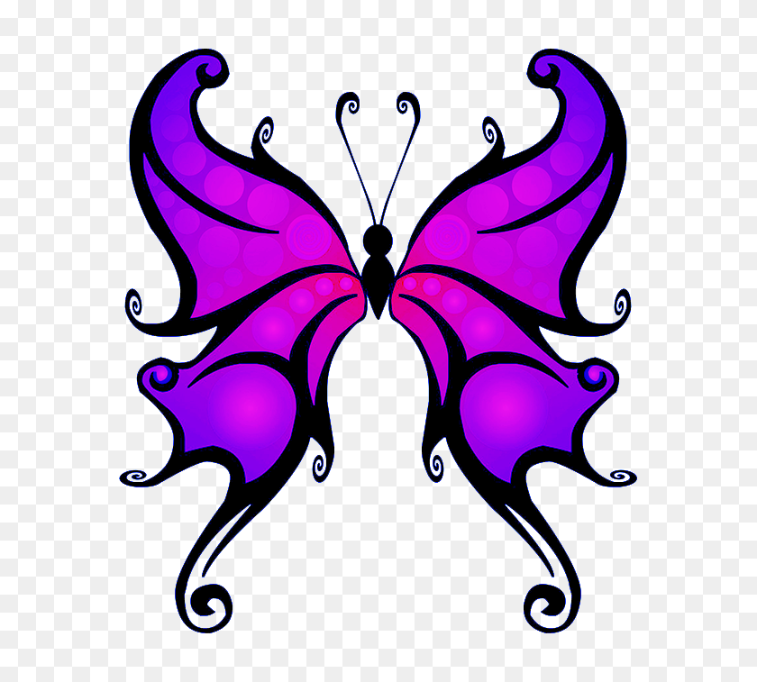 591x697 Фиолетовая Бабочка Png Клипарт - Фиолетовая Бабочка Png