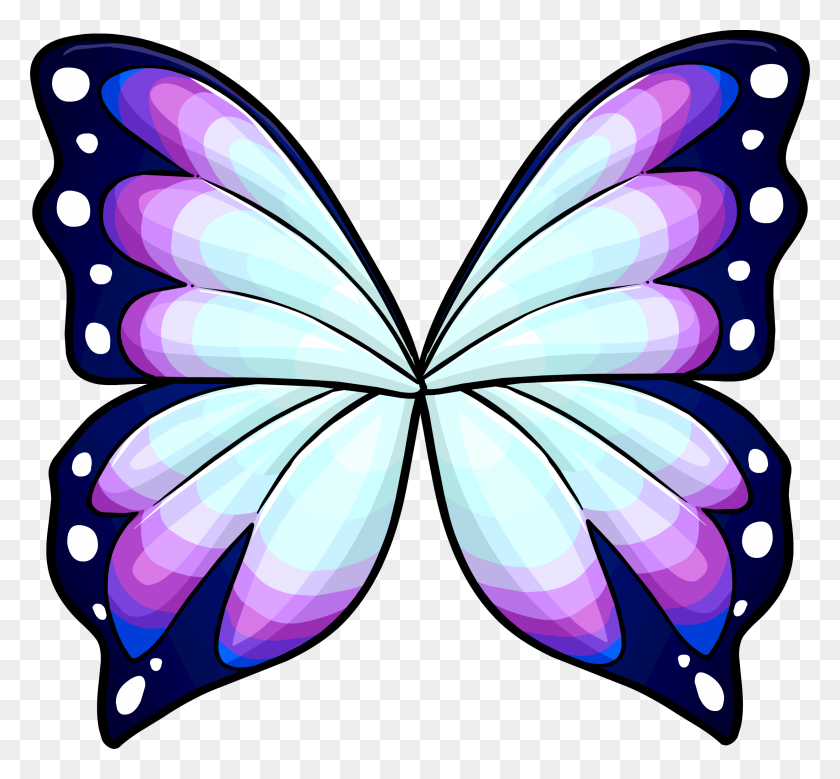 2196x2025 Фиолетовые Крылья Бабочки Клуб Пингвинов Вики Фэндома Работает - Фиолетовая Бабочка Png