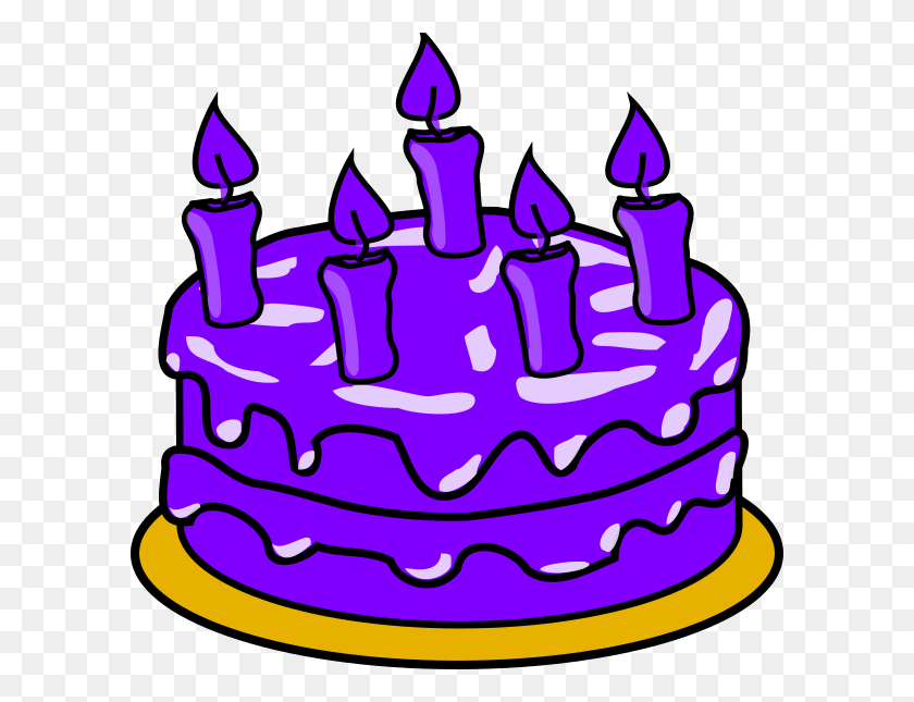 600x585 Purple Cake Clip Art - Cake Stand Clipart