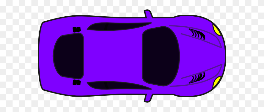 600x297 Фиолетовый Автомобиль - Вид Сверху Автомобилей Клипарт