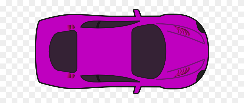 600x297 Purple Car - Car Top View PNG