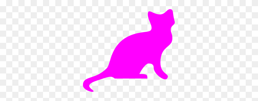 299x270 Purple Cat Silhouette Clip Art - Cat Whiskers Clipart