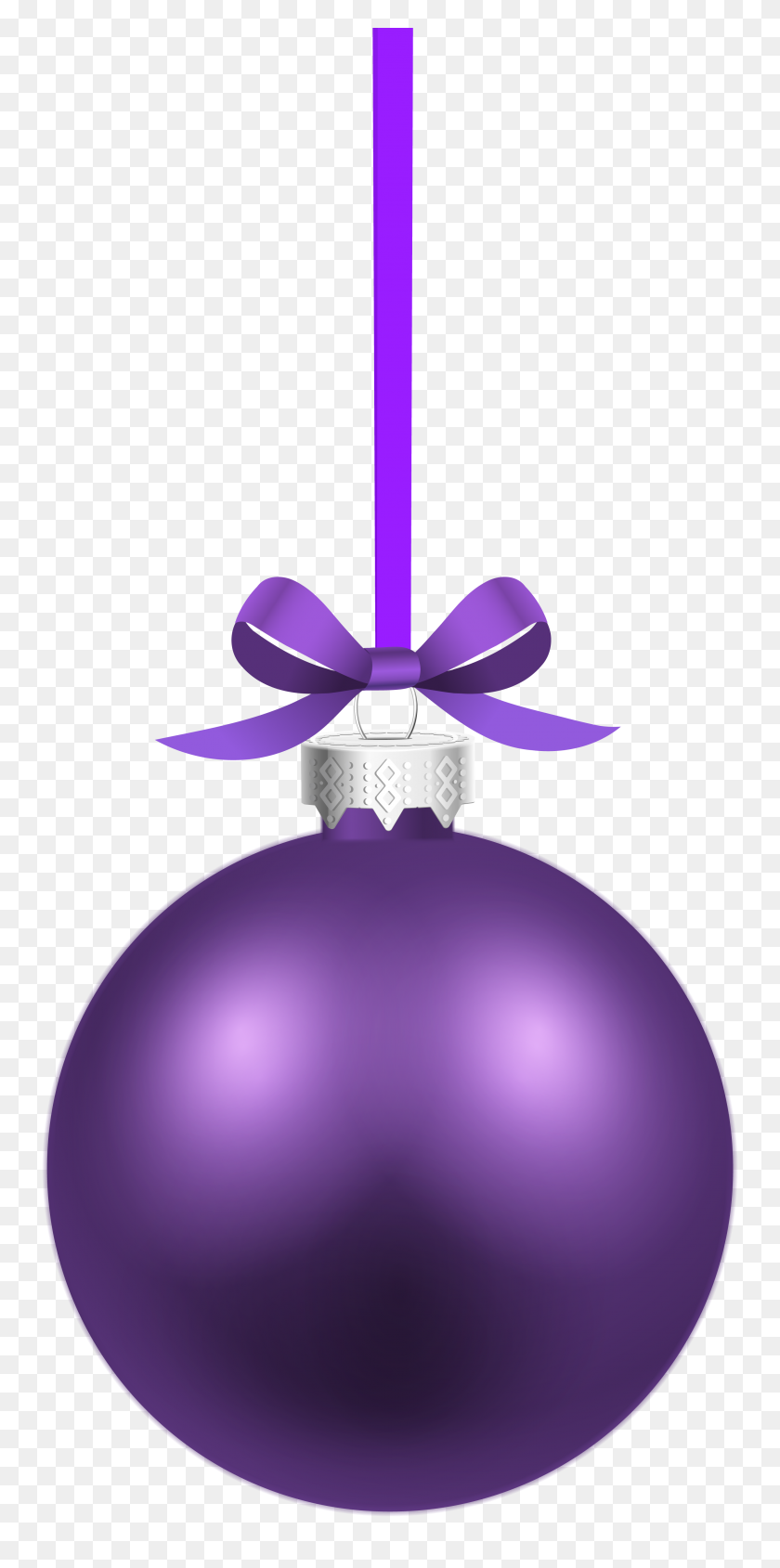 2800x5849 Purple Christmas Hanging Ball Png Clipart Gallery - Purple Ribbon PNG