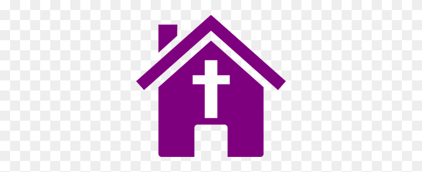 298x282 Purple Church House Clip Art - Church House Clipart